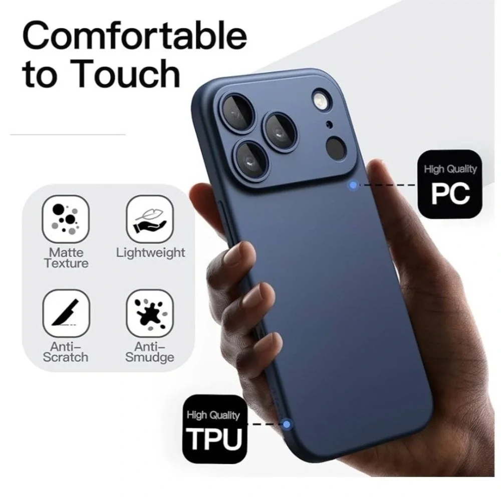 JETech Slim Fit Cases‎ (2) for iPhone 17 Pro 6.3 Inch Matte Hard Back Cover